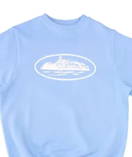 Corteiz Alcatraz Crewneck Sweatshirt Baby Blue