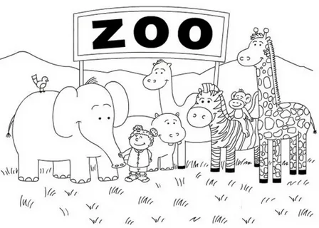 zoo coloring pages