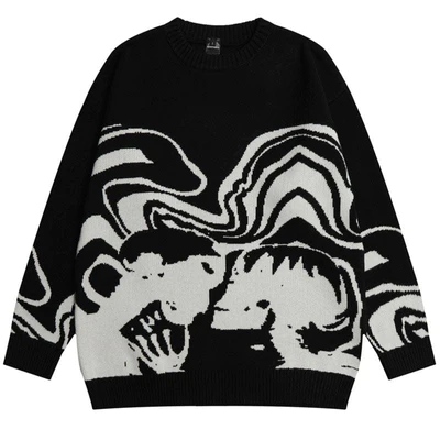 SKULL SWEATER Y2K